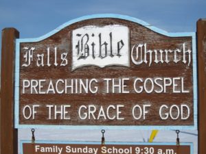 falls bible church sign
