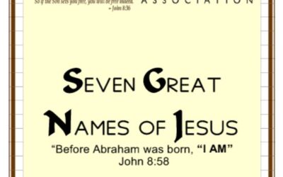 #20 Seven Great Names of Jesus -PMA Blog -Devos by Pastor Hollier